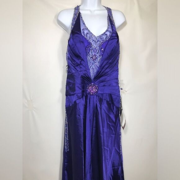 COLORS DRESS purple Embellished Cocktail Homecoming Prom Dress Size 8 - Picture 1 of 15